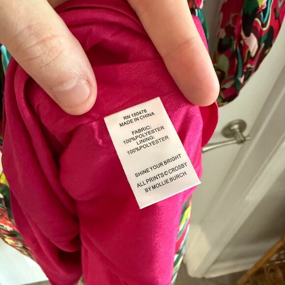 Crosby by Mollie Burch Holland Dress Size Medium Color Pink - Picture 4 of 7